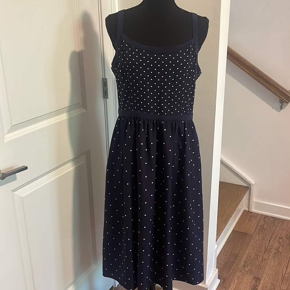 Tommy Hilfiger Navy Polka Dot Dress